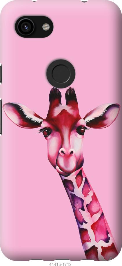 Чехол на Google Pixel 3a XL Розовая жирафа
