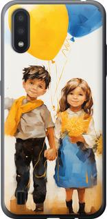 Чехол на Samsung Galaxy A01 A015F Дети с шариками