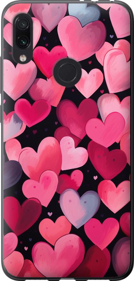 Чехол на Xiaomi Redmi Note 7 Сердечки 4