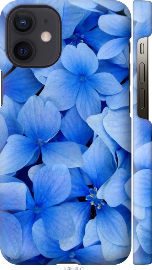 Чехол на iPhone 12 Mini Синие цветы