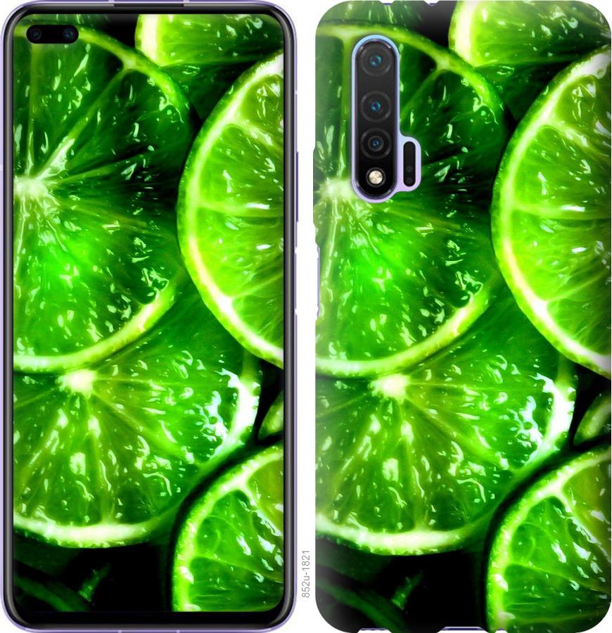 Чехол на Huawei Nova 6 Зелёные дольки лимона
