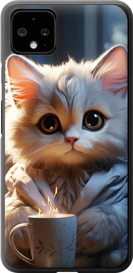 Чехол на Google Pixel 4 XL White cat