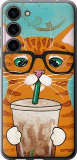 Чехол на Samsung Galaxy S23 Plus Зеленоглазый кот в очках