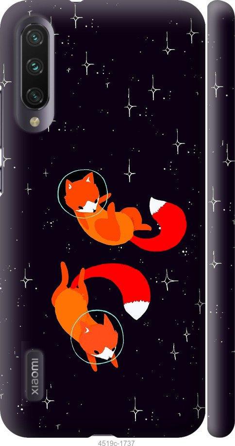 Чехол на Xiaomi Mi A3 Лисички в космосе
