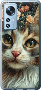 Чехол на Xiaomi 12X Cats and flowers