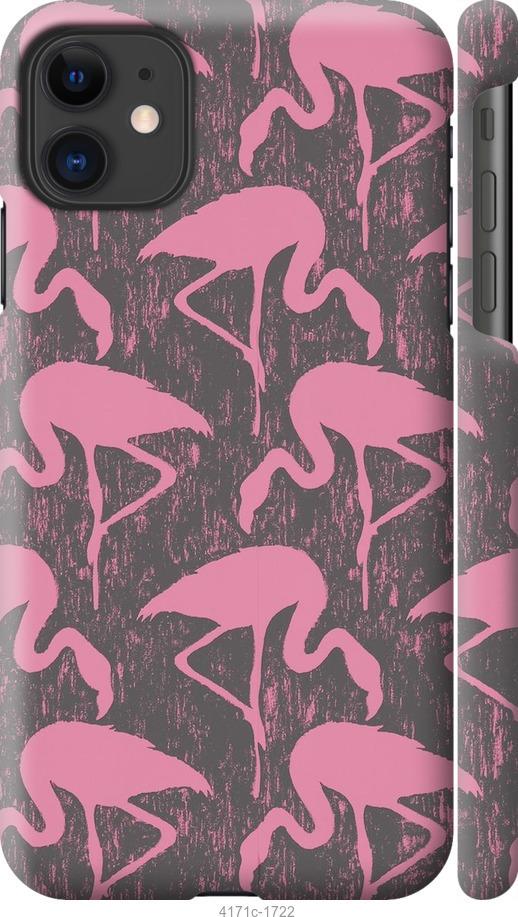 Чехол на iPhone 11 Vintage-Flamingos