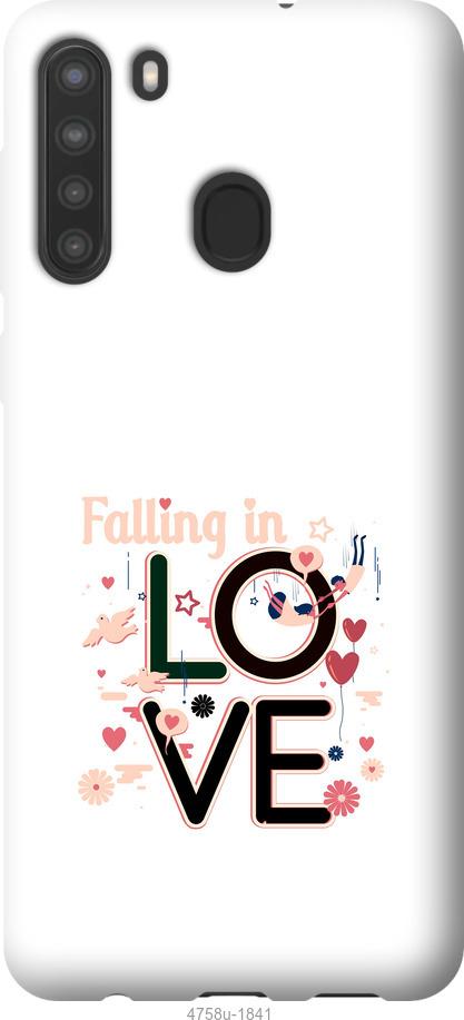 Чехол на Samsung Galaxy A21 falling in love