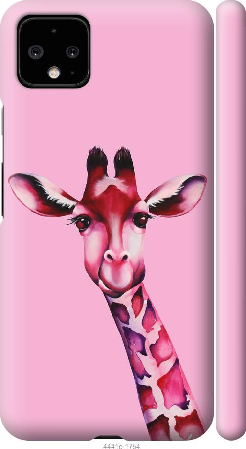 Чехол на Google Pixel 4 XL Розовая жирафа