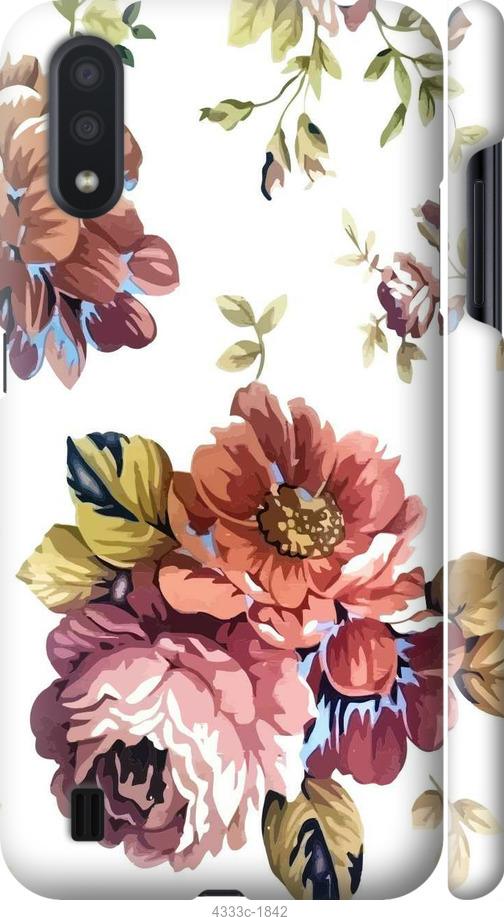 Чехол на Samsung Galaxy A01 A015F Vintage flowers