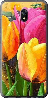 Чехол на Xiaomi Redmi 8A Нарисованные тюльпаны