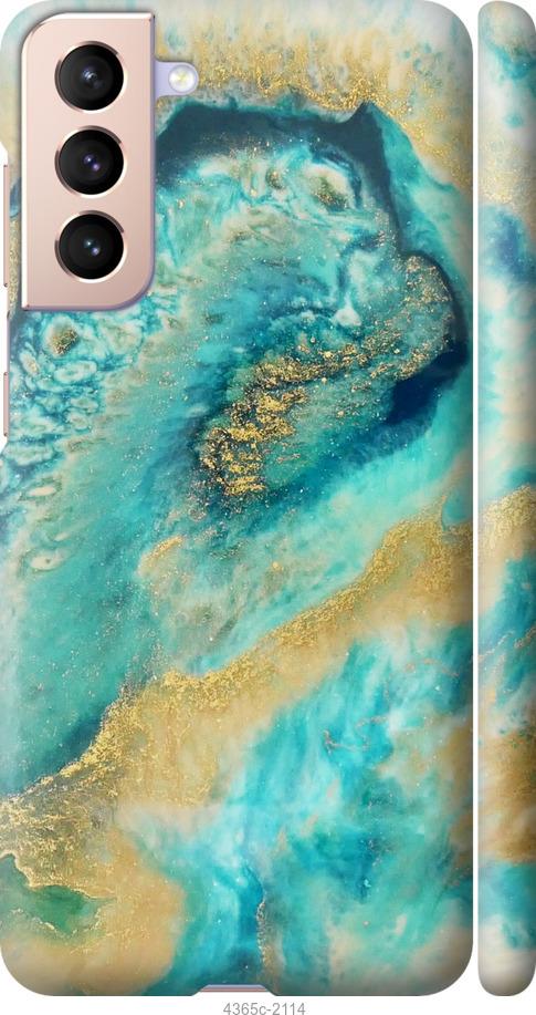 Чехол на Samsung Galaxy S21 Green marble