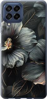 Чехол на Samsung Galaxy M53 M536B Черные цветы