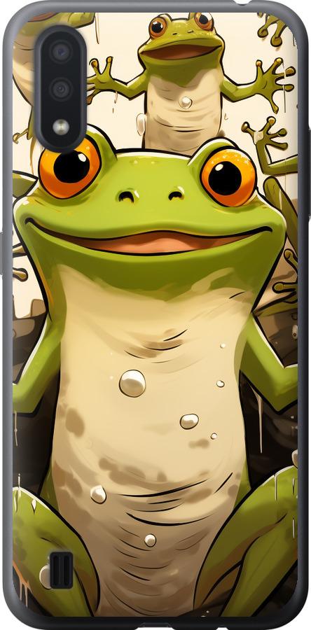 Чехол на Samsung Galaxy A01 A015F Веселая жаба
