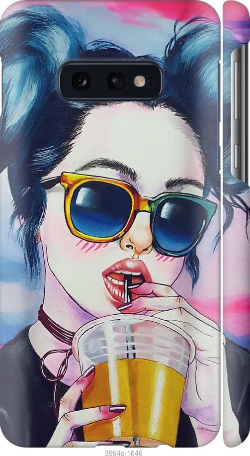 Чехол на Samsung Galaxy S10e Арт-девушка в очках