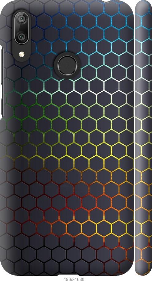 Чехол на Huawei Y7 2019 Переливающиеся соты