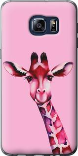 Чехол на Samsung Galaxy S6 Edge Plus G928 Розовая жирафа