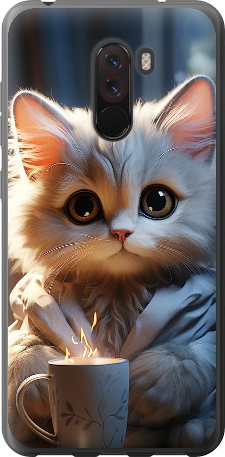 Чехол на Xiaomi Pocophone F1 White cat