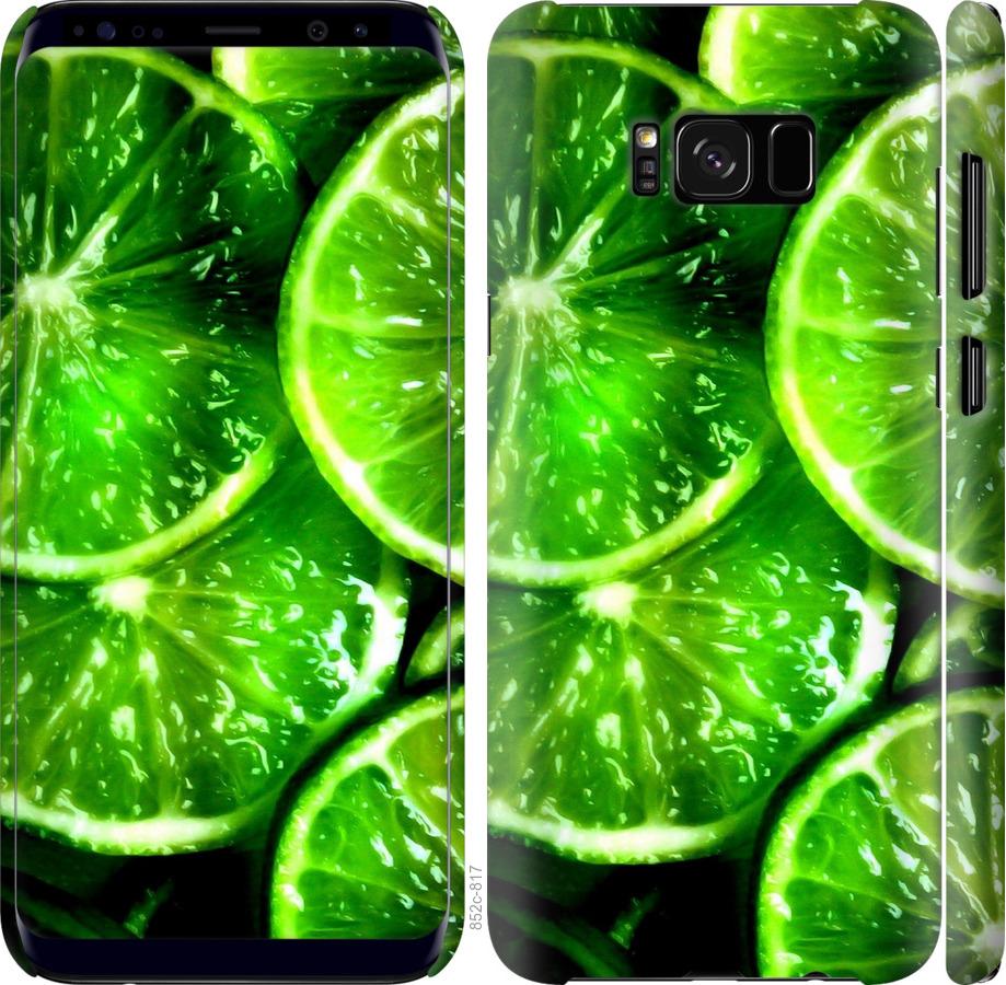 Чехол на Samsung Galaxy S8 Plus Зелёные дольки лимона