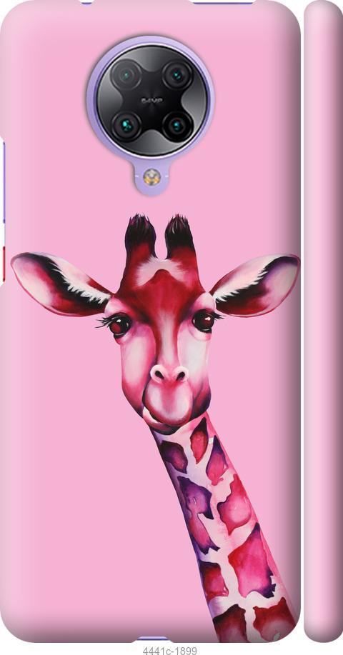 Чехол на Xiaomi Redmi K30 Pro Розовая жирафа
