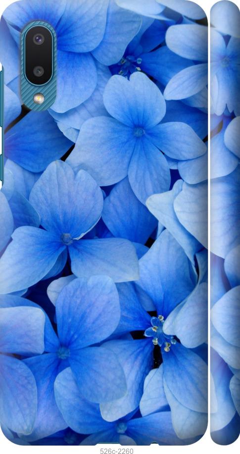 Чехол на Samsung Galaxy A02 A022G Синие цветы