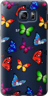 Чехол на Samsung Galaxy S6 Edge Plus G928 Красочные мотыльки