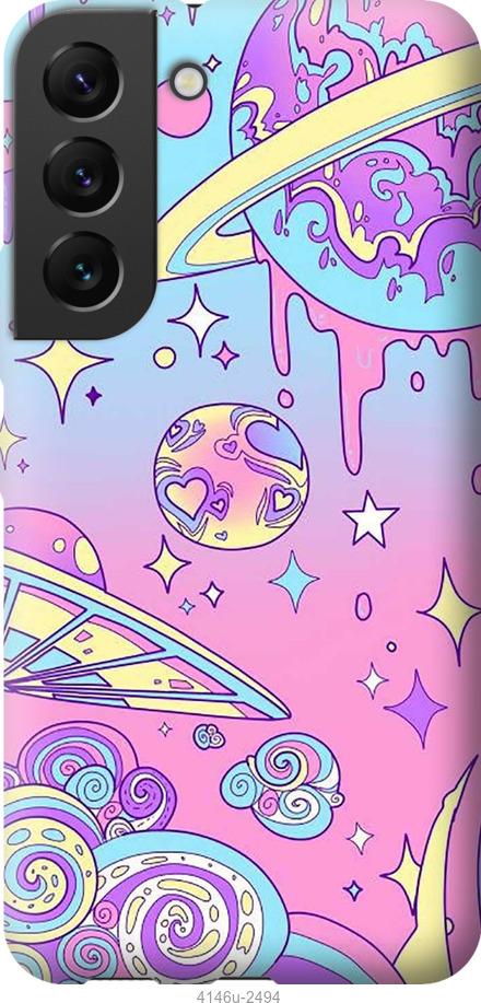 Чехол на Samsung Galaxy S22 Розовая галактика