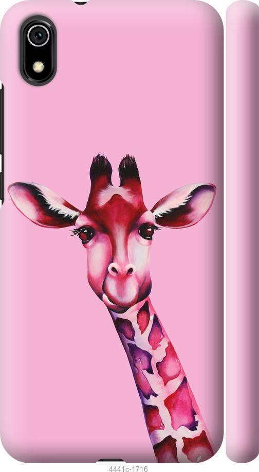 Чехол на Xiaomi Redmi 7A Розовая жирафа