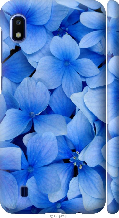 Чехол на Samsung Galaxy A10 2019 A105F Синие цветы