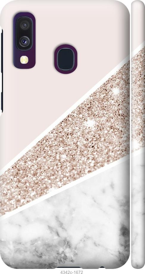 Чехол на Samsung Galaxy A40 2019 A405F Пастельный мрамор