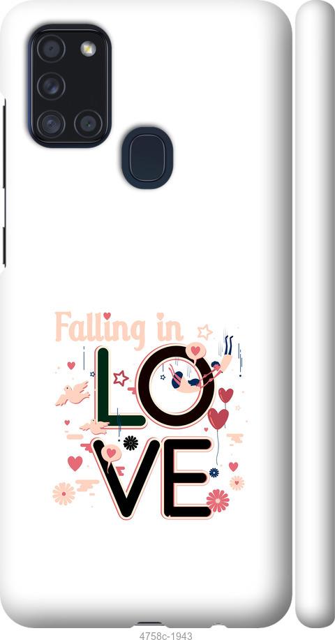 Чехол на Samsung Galaxy A21s A217F falling in love