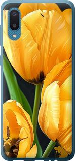 Чехол на Samsung Galaxy A02 A022G Желтые тюльпаны
