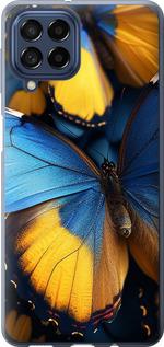Чехол на Samsung Galaxy M53 M536B Желто-голубые бабочки