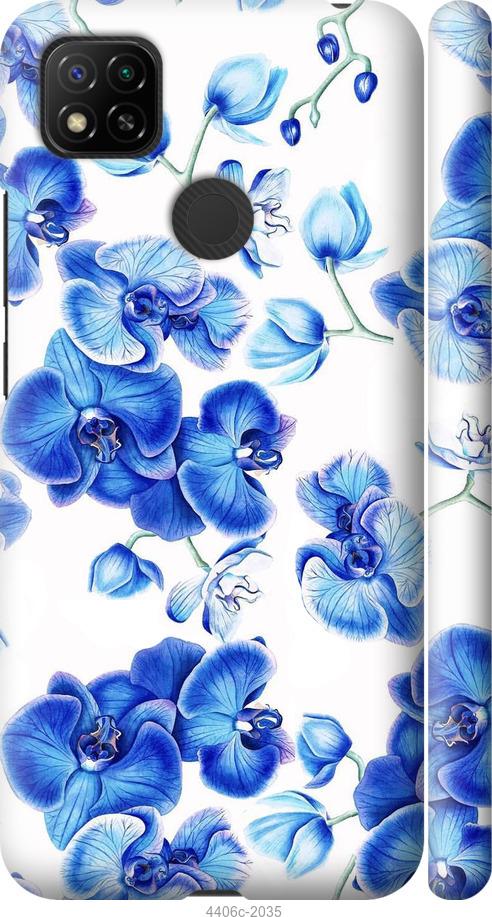 Чехол на Xiaomi Redmi 9C Голубые орхидеи