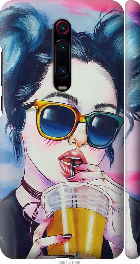 Чехол на Xiaomi Mi 9T Арт-девушка в очках