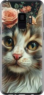 Чехол на Samsung Galaxy S9 Cats and flowers