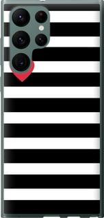 Чехол на Samsung Galaxy S22 Ultra Черно-белые полосы