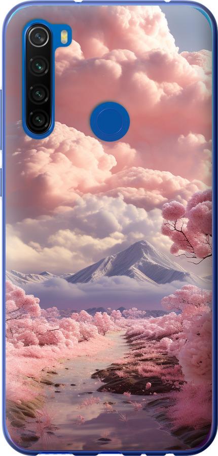 Чехол на Xiaomi Redmi Note 8T Розовые облака