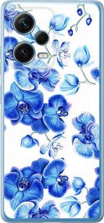 Чехол на Xiaomi Redmi Note 12 Pro+ 5G Голубые орхидеи