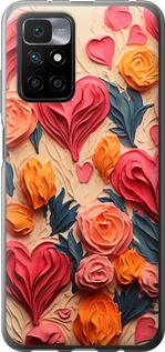 Чехол на Xiaomi Redmi 10 Сердечки 3