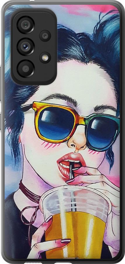 Чехол на Samsung Galaxy A53 A536E Арт-девушка в очках