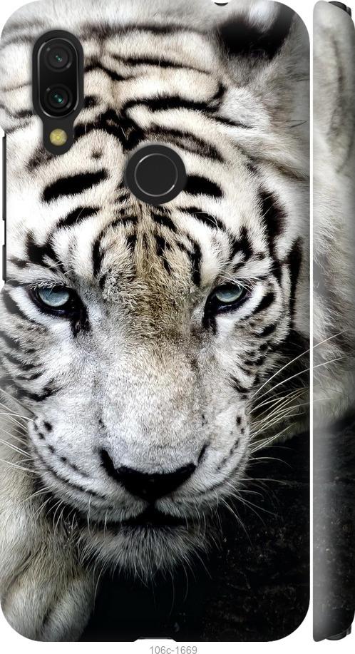 Чехол на Xiaomi Redmi 7 Грустный белый тигр