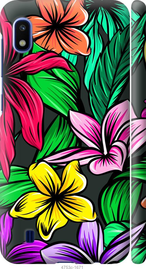 Чехол на Samsung Galaxy A10 2019 A105F Тропические цветы 1