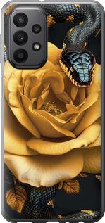 Чехол на Samsung Galaxy A23 A235F Black snake and golden rose