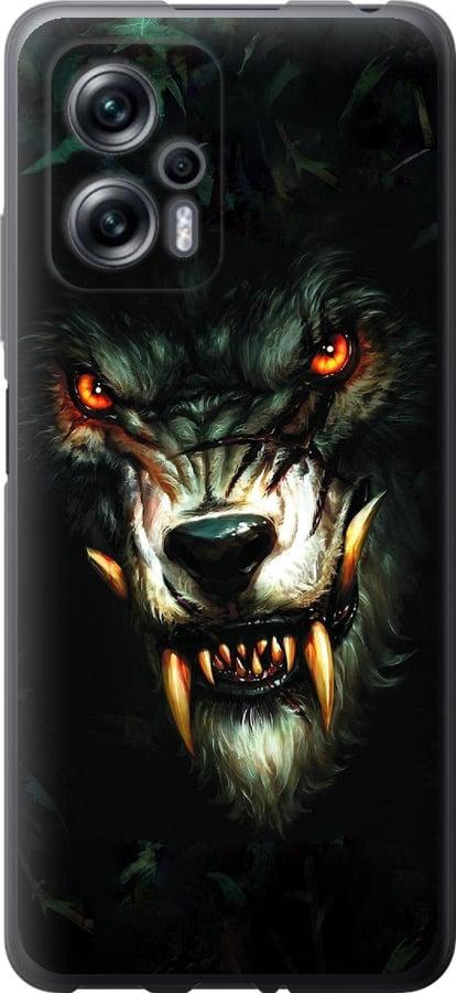 Чехол на Xiaomi Redmi Note 11T Pro Дьявольский волк