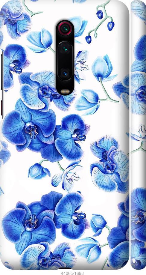Чехол на Xiaomi Mi 9T Pro Голубые орхидеи