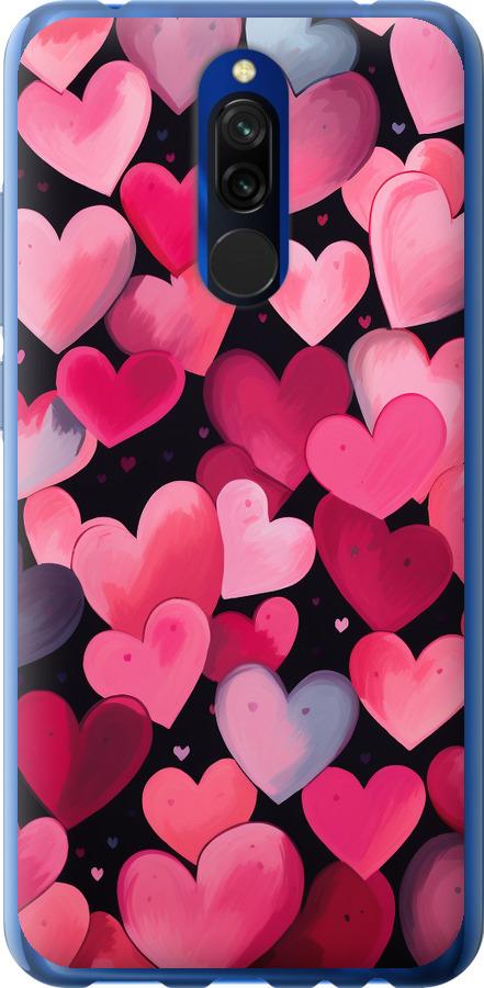 Чехол на Xiaomi Redmi 8 Сердечки 4