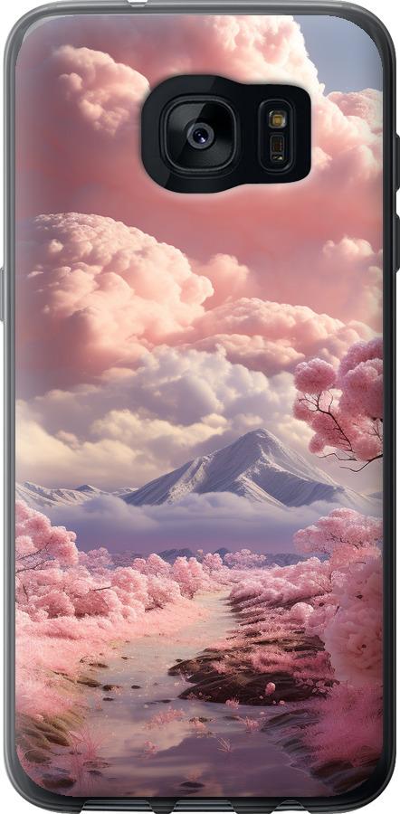 Чехол на Samsung Galaxy S7 Edge G935F Розовые облака