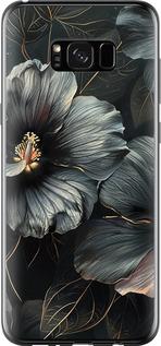 Чехол на Samsung Galaxy S8 Plus Черные цветы