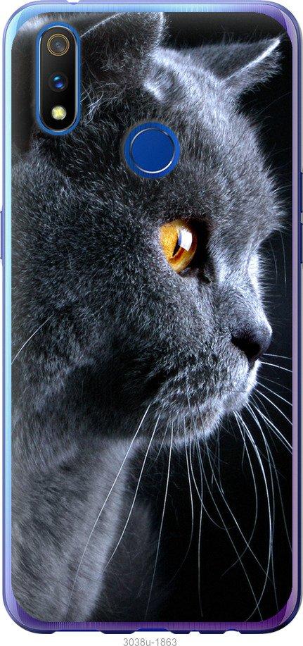 Чехол на Realme 3 Pro Красивый кот