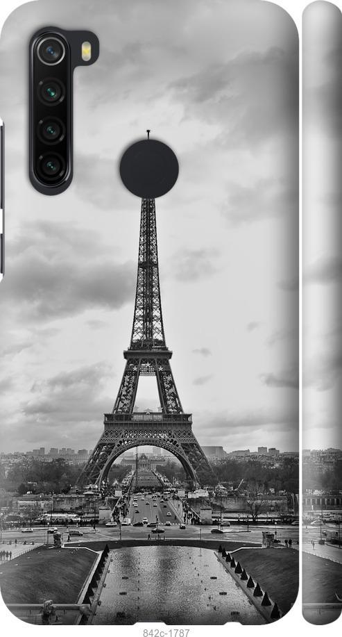 Чехол на Xiaomi Redmi Note 8 Чёрно-белая Эйфелева башня